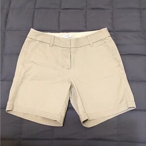 7” inseam JCrewFactory chino shorts